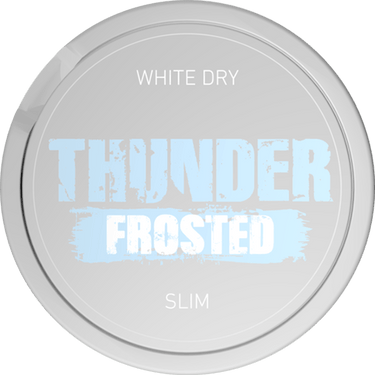 Thunder Frosted White Dry SLIM Strong Chewing Bags (GREY)