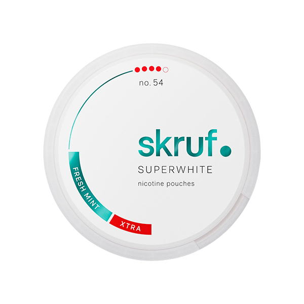 Skruf Superwhite no. 54 Fresh Mint Xtra Strong 11MG